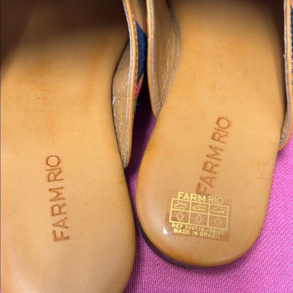 FARM Rio Tan and Blue Moccasins with Leather and Cushioned Sole - Picture 5 of 9